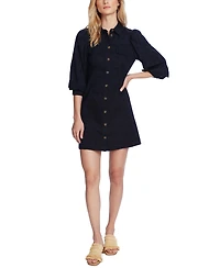 Court & Rowe Women's Puff-Sleeve Eyelet Shirtdress