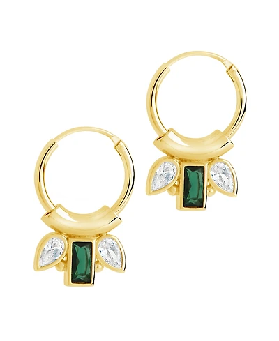 Sterling Forever Helena Hoops Earring