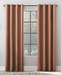 Textured Linen Blend Total Blackout Grommet Top Curtain