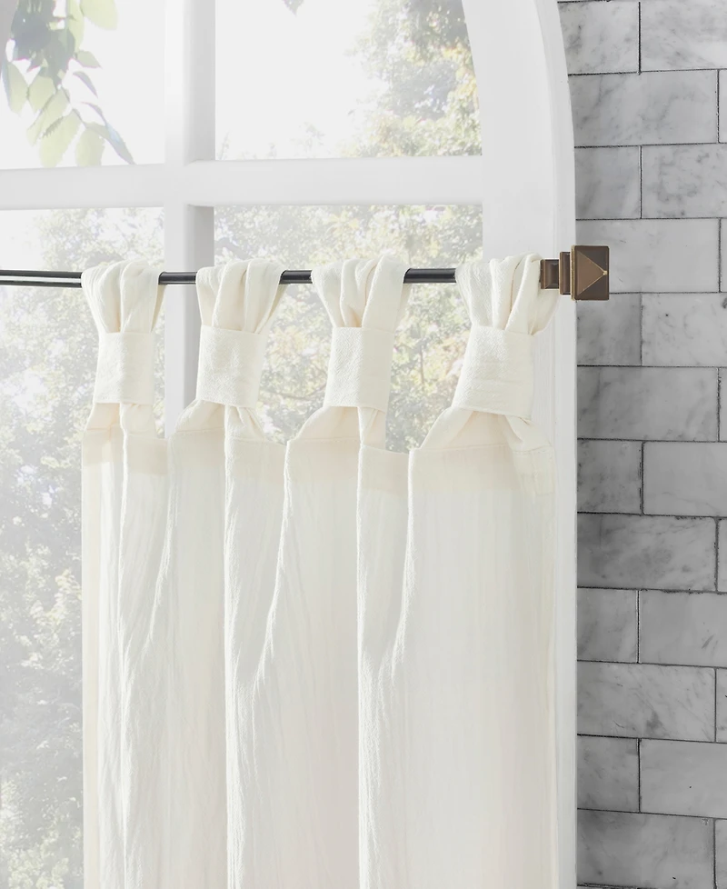 Washed Cotton Twist Tab Cafe Curtain Pair