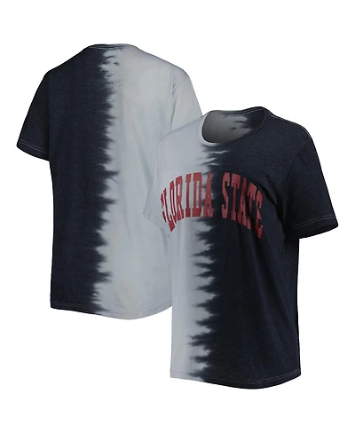 Women's Gameday Couture Black Florida State Seminoles Find Your Groove Split-Dye T-shirt