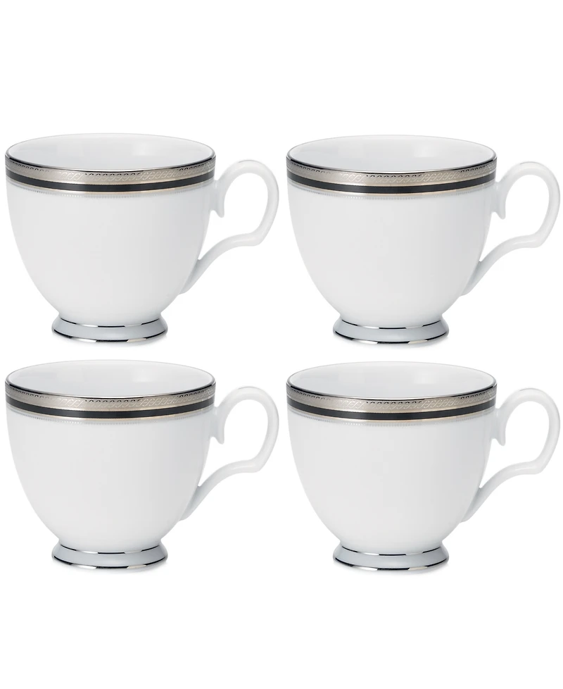 Noritake Austin Platinum Set of 4 Cups