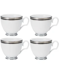 Noritake Austin Platinum Set of 4 Cups