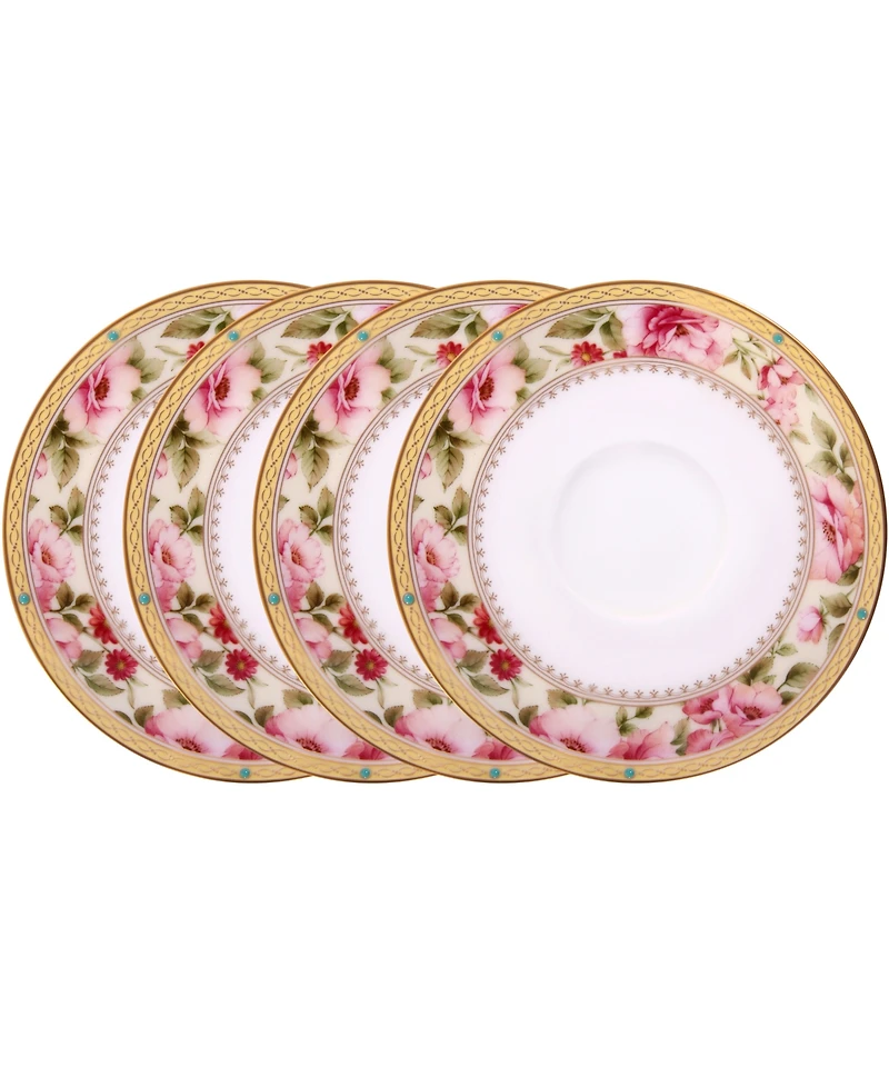 Noritake Hertford Set of 4 Saucers, Service For 4