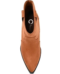 Journee Collection Women's Becker Western Block Heel Booties