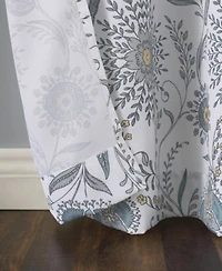 No. 918 Janelle Medallion Floral Semi Sheer Grommet Curtain Panel