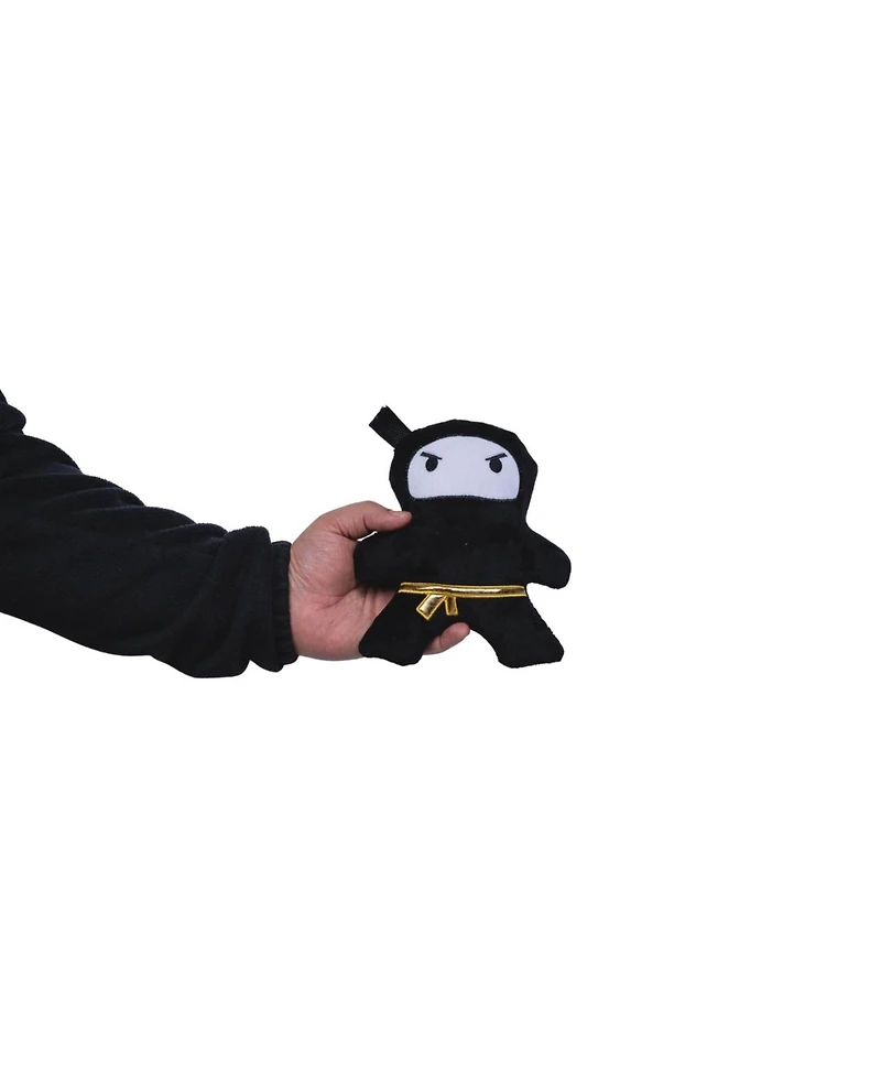 Pink & Black Ninja Love Plush Dog Toy Gift Set – with Squeaker & Crinkle Paper for Fun Play, Durable for Chewing, Perfect for Playtime and Cudd