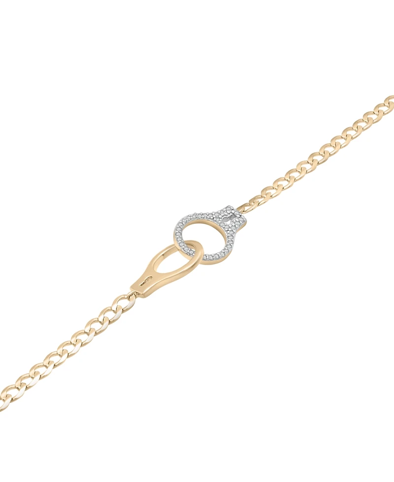 Wrapped Diamond Handcuff Ankle Bracelet (1/6 ct. t.w.) in 10k Gold, Created for Macy's