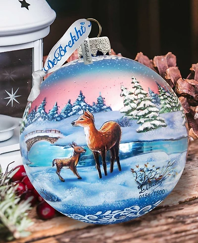 G.DeBrekht Snowy Night Ball Holiday Ornament