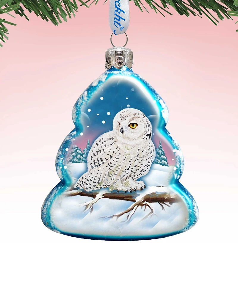 Designocracy Owl Mercury Holiday Ornament