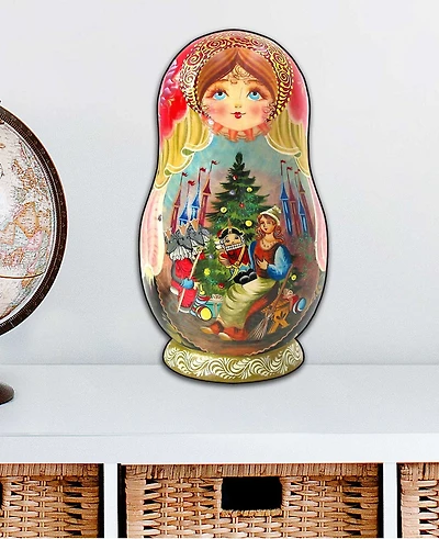 Designocracy Nutcracker Story Nesting Doll Holiday Outdoor Decor Large Ornament