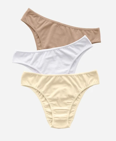 Leonisa 3-Pack Stretch Cotton Bikini Panties 12632X3