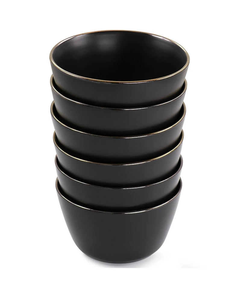 Elama Mateo Gold-Tone Cereal Bowls, Set of 6