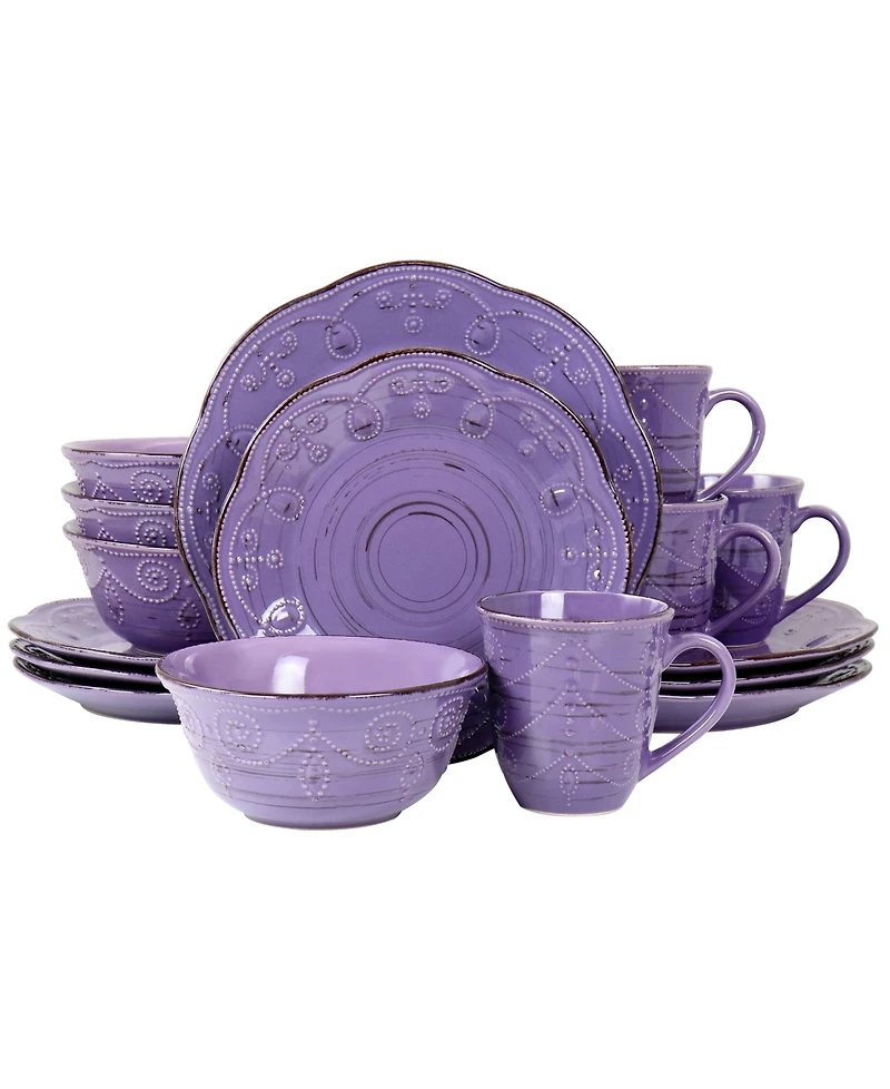 Elama Aitana 16 Pc. Dinnerware Set, Service for 4