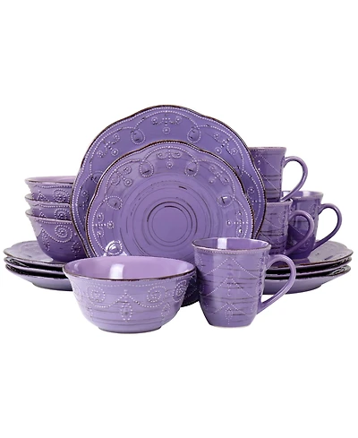 Elama Aitana 16 Pc. Dinnerware Set, Service for 4
