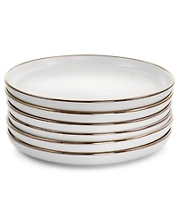 Elama Alejandro Gold-Tone Dinner Plates, Set of 6