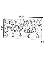 Vintiquewise Natural Wood Hook Rack with Five Hooks for Entryway, Office, Bedroom, and Playroom