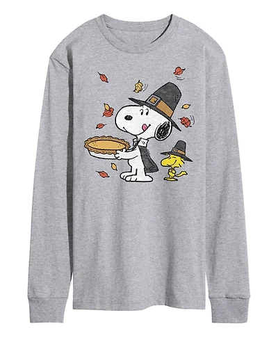 Airwaves Men's Peanuts Pilgrim Snoopy Long Sleeve T-shirt