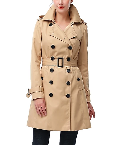 Women's Adley Water Resistant Hooded Trench Coat