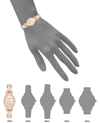 Anne Klein Women's Three-Hand Quartz Rose Gold-Tone Alloy with Blush Enamel Bracelet Watch, 24mm