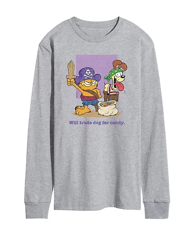 Airwaves Men's Garfield Trade Dog For Candy Long Sleeve T-shirt