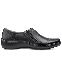 Clarks Women's Cora Giny Cushioned Zip Loafer Flats
