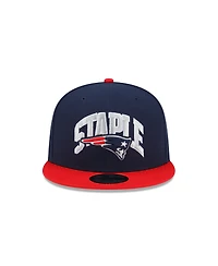 Men's New Era X Staple Navy, Red New England Patriots Pigeon 9Fifty Snapback Hat