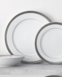 Noritake Crestwood Platinum Set of 4 Dinner Plates, Service For 4