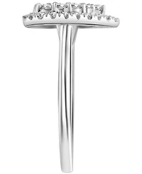 Diamond Pear Cluster Engagement Ring (3/4 ct. t.w.) in 14k White Gold