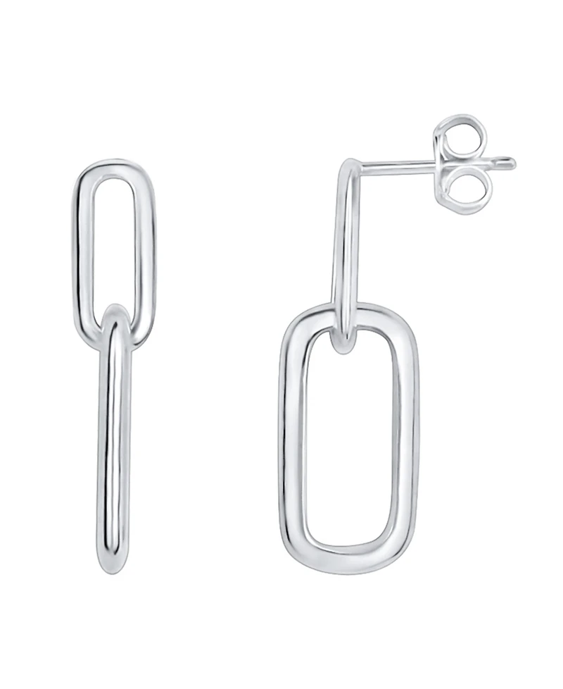 And Now This High Polished Link Post Drop Earring