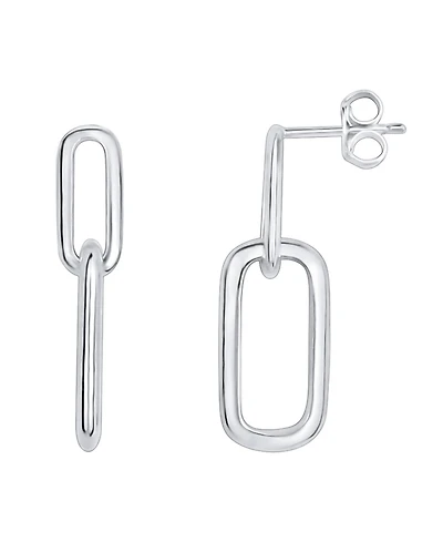 And Now This High Polished Link Post Drop Earring