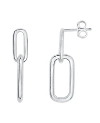 And Now This High Polished Link Post Drop Earring