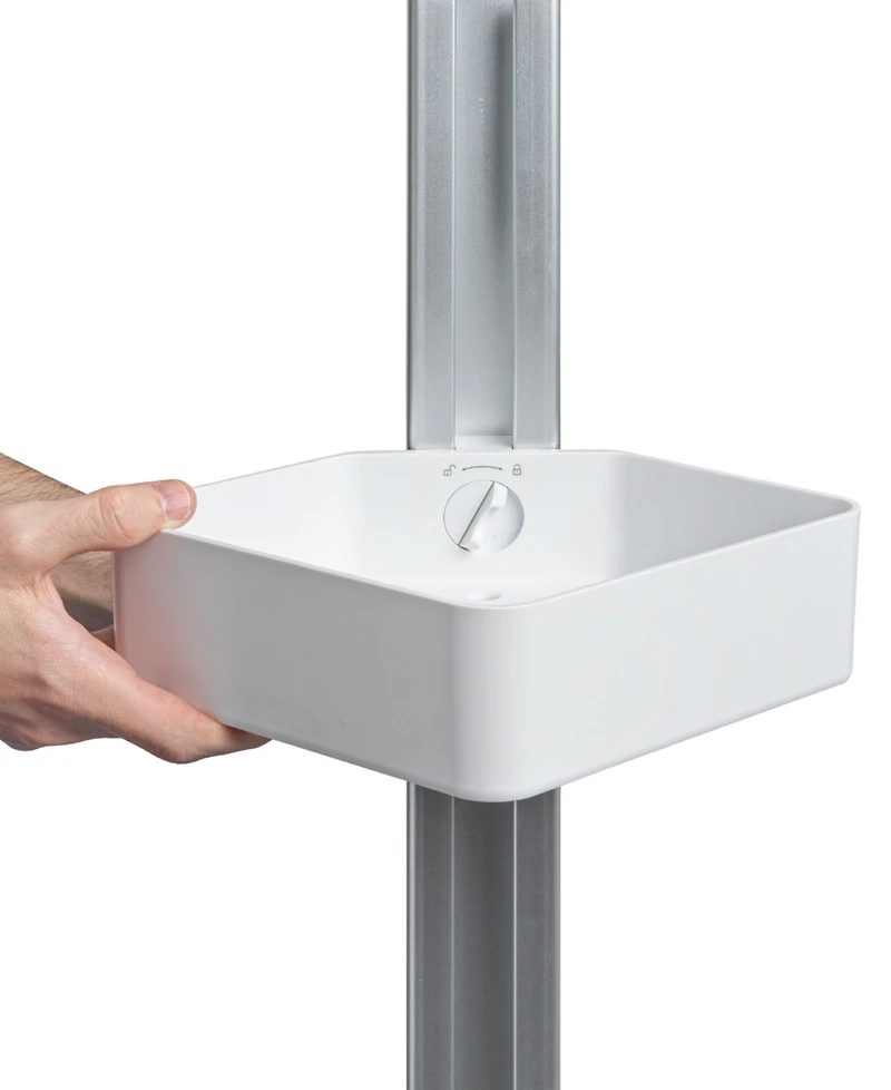 Sharper Image SpaStudio Tension-Pole 4-Tier Shower Caddy