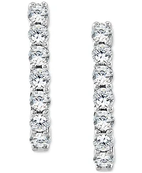 Forever Grown Diamonds Lab-Created Diamond Small Hoop Earrings (5/8 ct. t.w.) in Sterling Silver