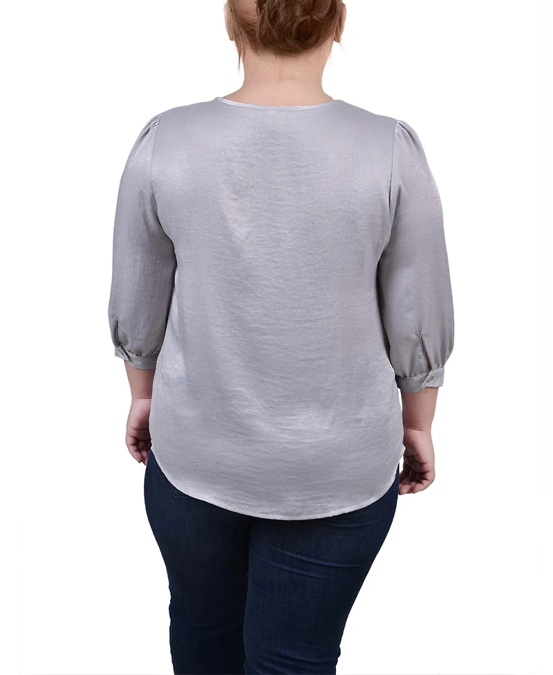 Ny Collection Plus Satin Blouse