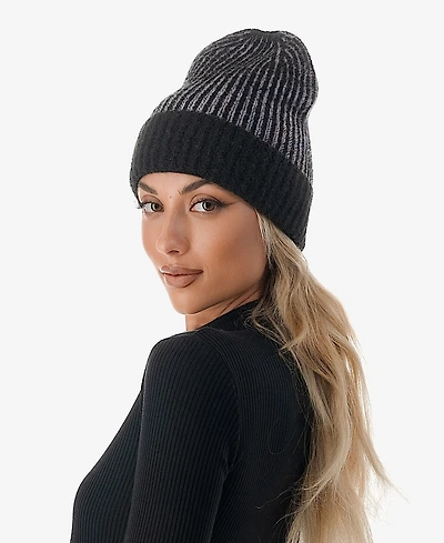 Marcus Adler Women's Confetti Cuff Ribbed Knit Beanie