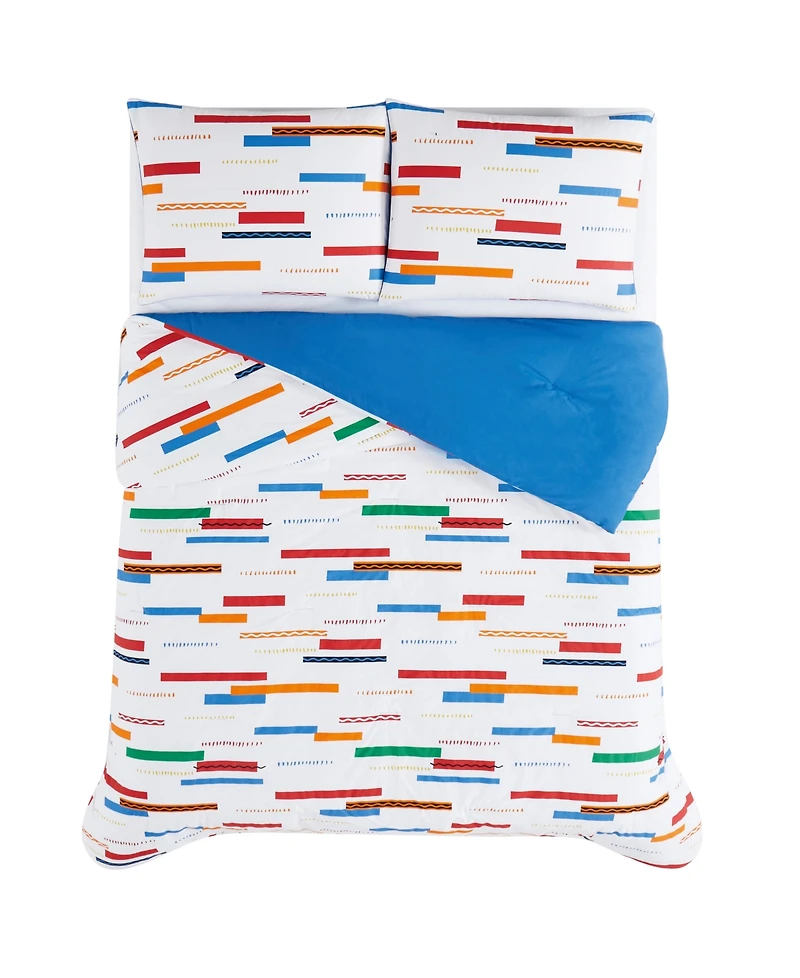 Crayola Serpentine Stripe 2 Piece Comforter Set, Twin