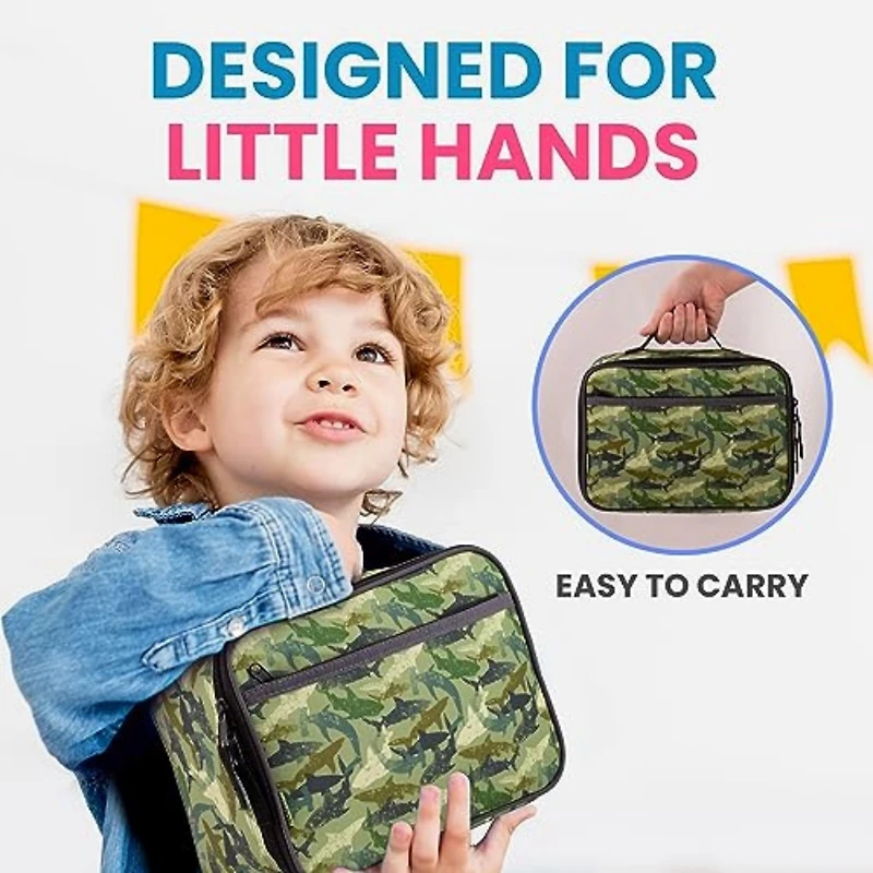 Insulated Lunch Bag With Spacious Compartment & Built-In Handle