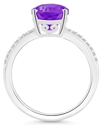 Macy's Women's Amethyst (2-3/4 ct.t.w.) and Diamond (1/10 Ring Sterling Silver