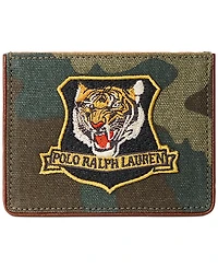 Polo Ralph Lauren Men's Tiger-Patch Camo Canvas Card Case