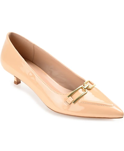 Journee Collection Women's Rumi Pointed Toe Kitten Heel Pumps