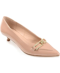 Journee Collection Women's Rumi Pointed Toe Kitten Heel Pumps