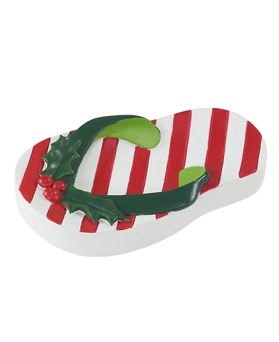 Avanti Flamingo Jingle Holiday Resin Soap Dish