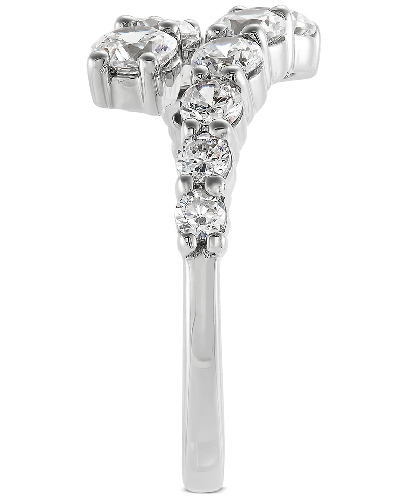 Grown With Love Lab Diamond Bypass Ring (1-1/2 ct. t.w.) 14k White Gold