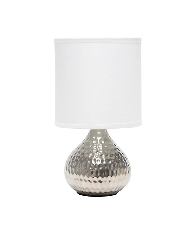 Simple Designs Hammered Drip Mini Table Lamp