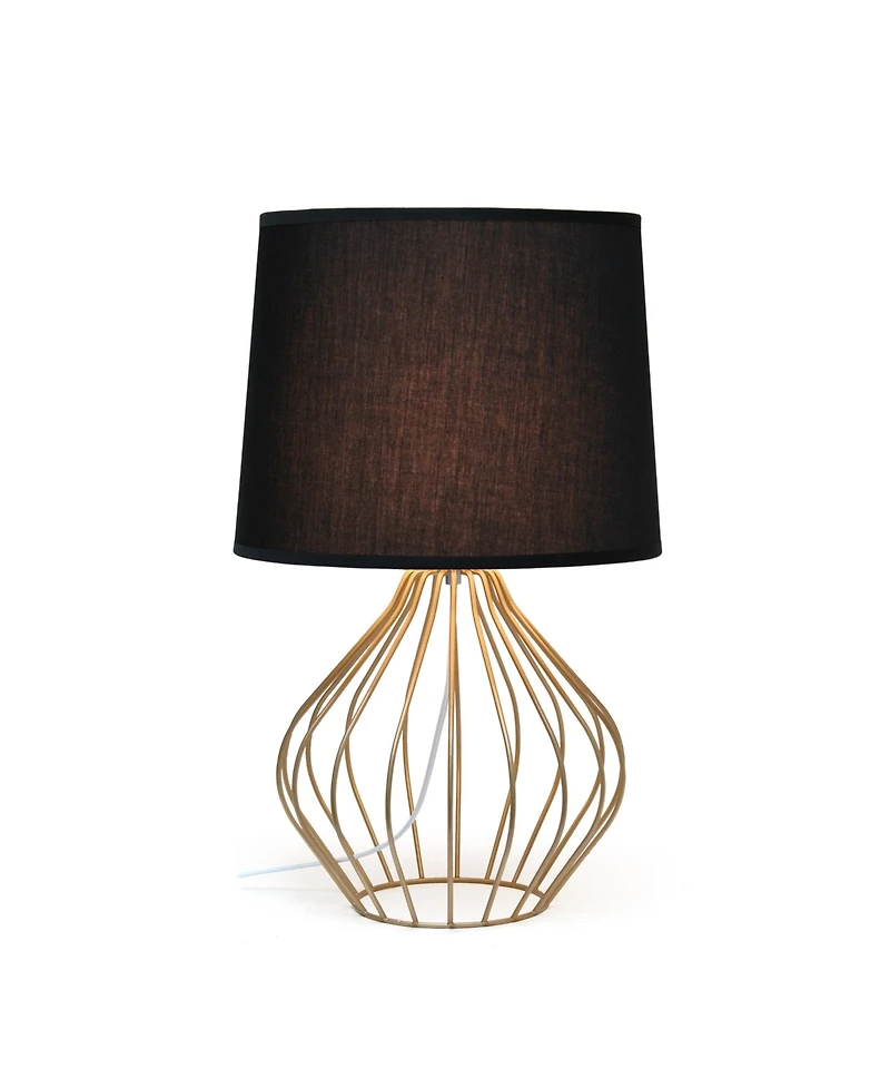 Simple Designs Geometrically Wired Table Lamp