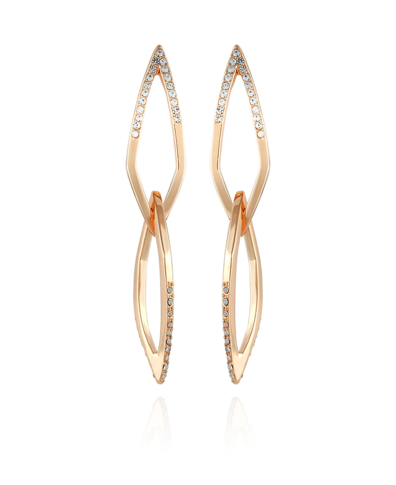Vince Camuto 14K Gold-Plated and Crystal Diamond Link Drop Earring