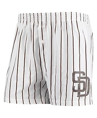 Men's Concepts Sport White San Diego Padres Vigor Pinstripe Boxer Shorts
