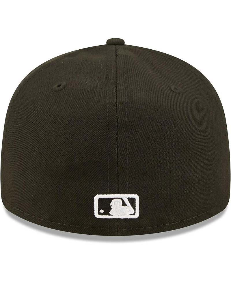 Men's New Era Houston Astros Black, White Low Profile 59FIFTY Fitted Hat