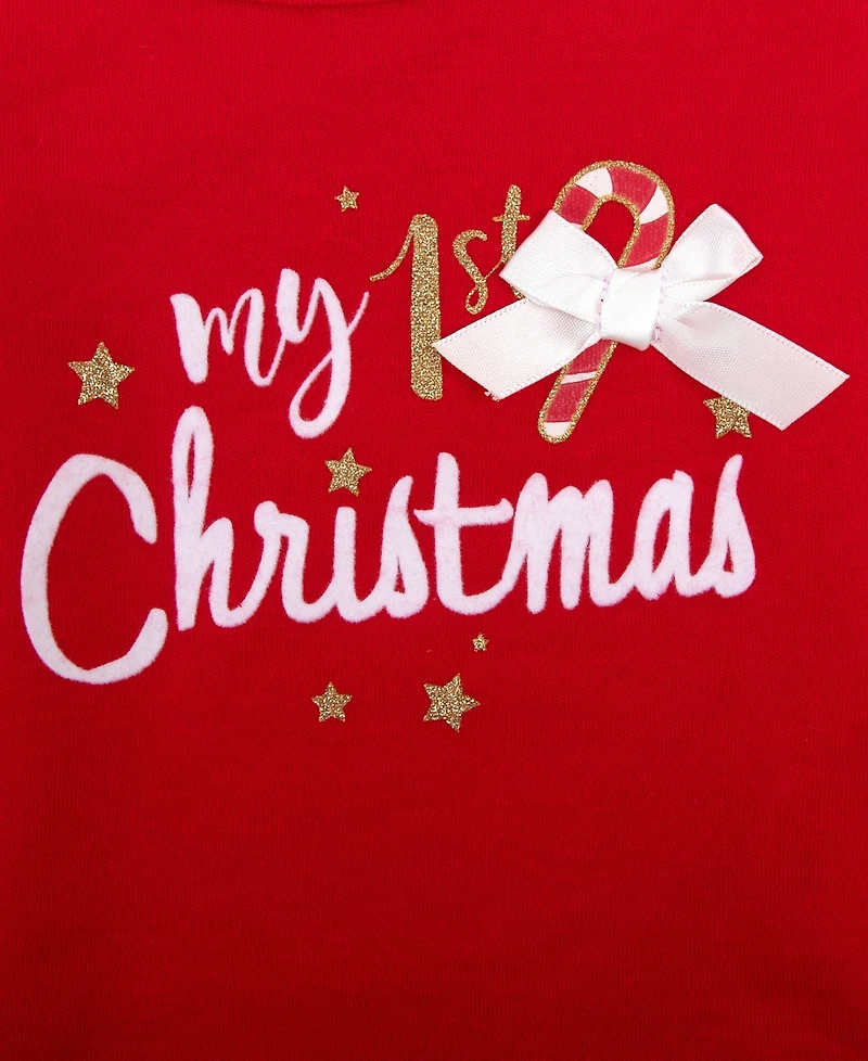 Baby Essentials Girls My 1st Christmas Skegging and Bodysuit, 2 Piece Set